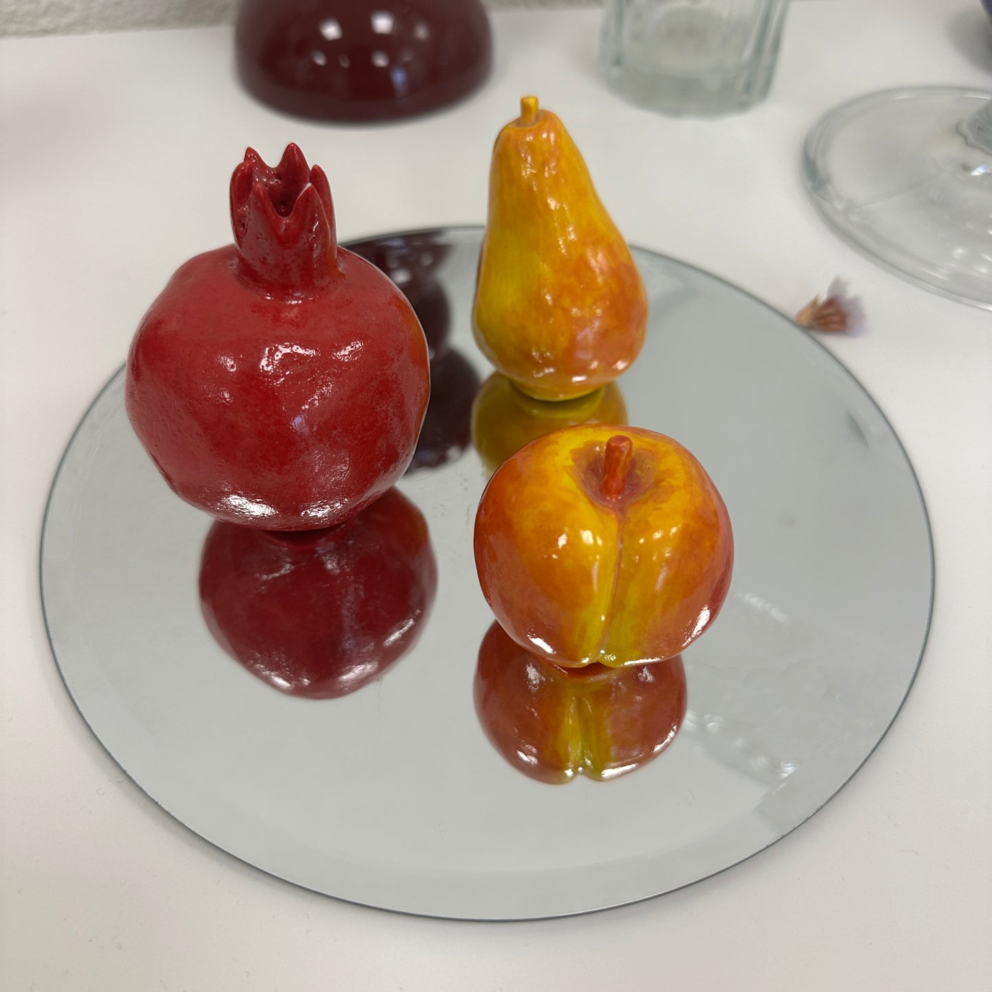 Small porcelain fruit set