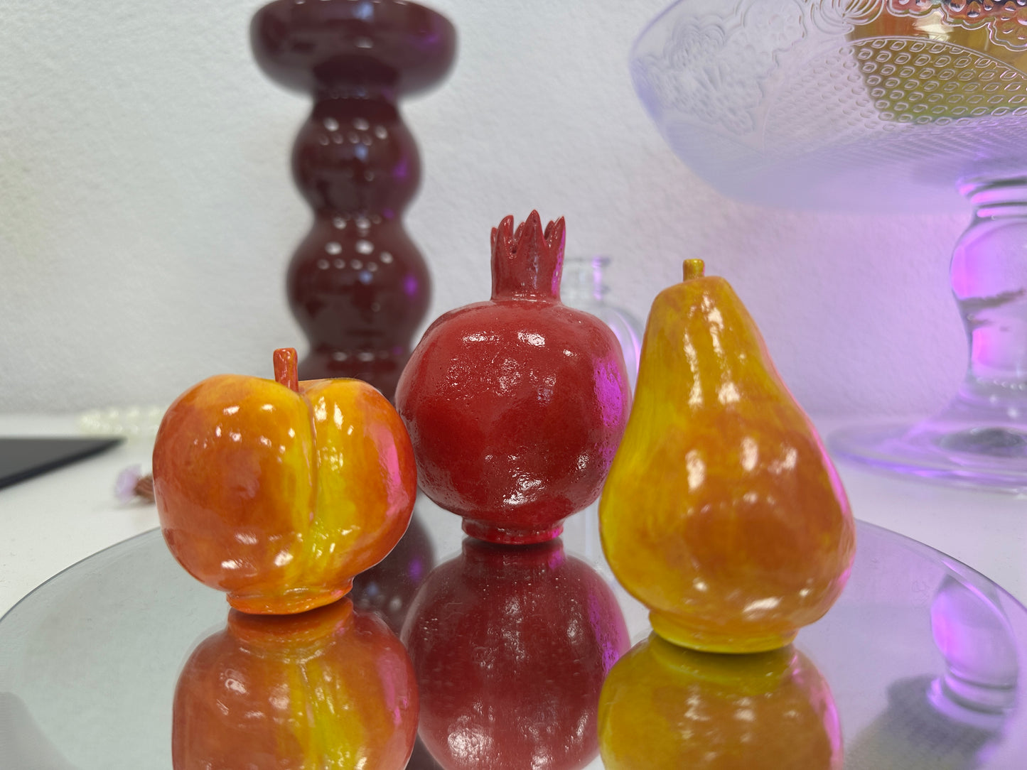 Small porcelain fruit set